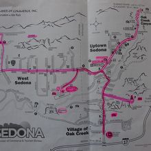 便利なセドナ観光マップ