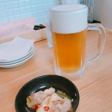 ビールとお通し