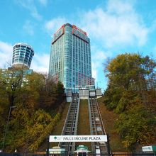 インクライン・レイルウェイをテーブルロック側から見る