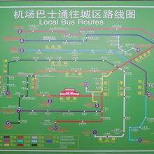 空港にあったバス路線図