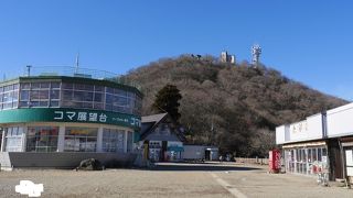 筑波山ケーブルカー山頂駅にある３６０度眺望の展望台