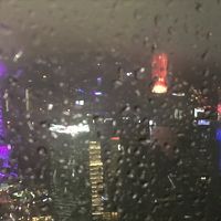 雨の中、雲の切れ間からなんとかバンドビューを