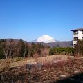 お風呂から富士山が見えます