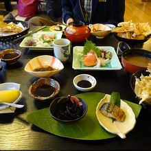 メインは天丼でした