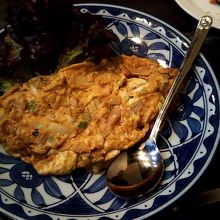 キムチ入りの玉子焼き