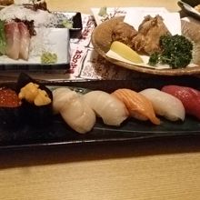 お寿司も食べられて良かった