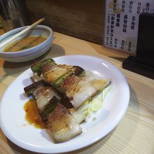 ねぎま　豚バラ肉です。