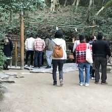 八重垣神社、奥の院へと向かう人の群れ。