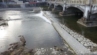 静かに鴨川を眺められます