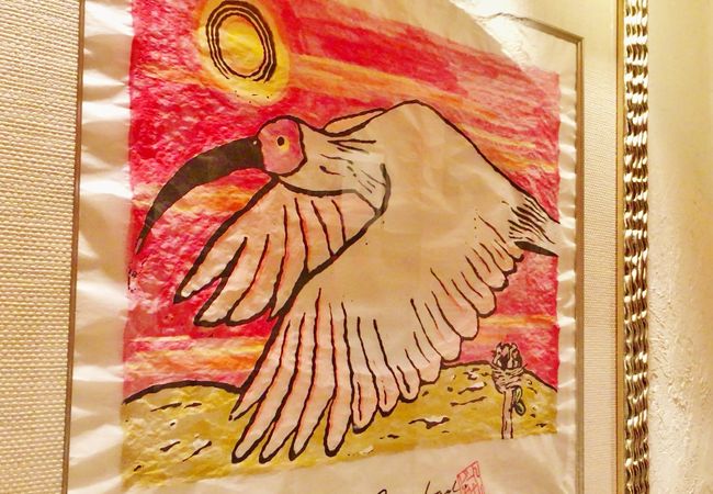 北野武氏が描いた絵がたくさん展示されています