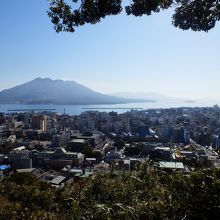 城山から桜島を