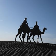 王子と王女の像は本当に月の沙漠の歌の雰囲気があります