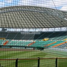  巨人軍の春季キャンプ開始を明日に控えて(奥武山球場)