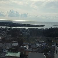 河口と海が見える。