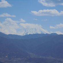 正面には富士山が