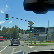 空港を出るところ