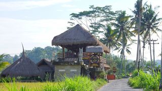 田んぼの散歩道のゴール