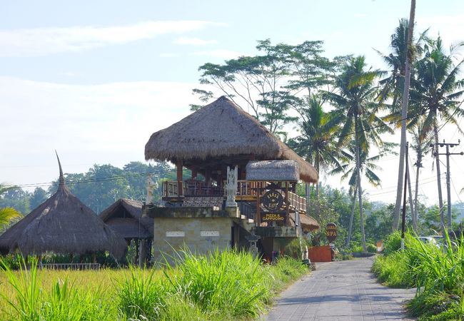 田んぼの散歩道のゴール