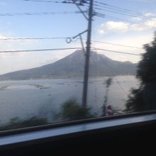 鹿児島湾の桜島