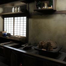 台所が再現されています