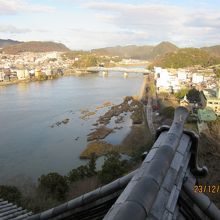 城から見下ろす木曽川