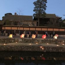 美観地区川沿い