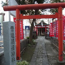 地図にある本当の雷電稲荷神社です