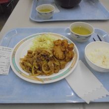 豚生姜焼き＆唐揚げのセット