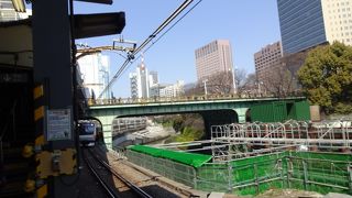 電車の乗り換え時に通ります。