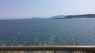 錦江湾を一望できる