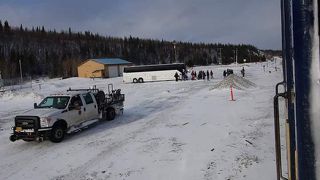 冬のアラスカ鉄道ウィンタートレイン