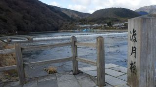 嵐山観光の起点ともなる渡月橋手前にある公園