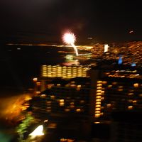 部屋から花火が