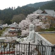 奈良盆地を臨む山上の名刹