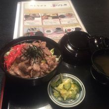 館内飲食店でのオーダーしたもの