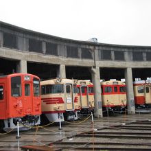 津山まなびの鉄道館　扇型車庫