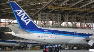 間近で航空機が見られました