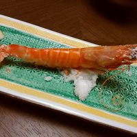 車海老。私は焼いてもらいました。天草の塩もおいしかったです