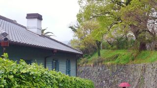 雨に濡れたオランダ坂は風情があります