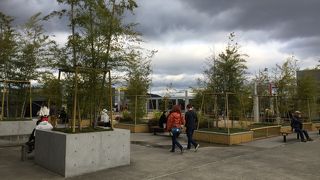 京都駅ビル　最上階テラス　葉っぴいテラス