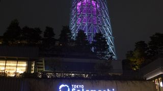 夜の時間帯に訪れました。