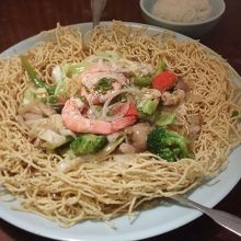 海鮮揚げ焼きそば