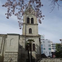 大谷石でできた教会