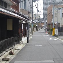 芥川一里塚周辺街並み