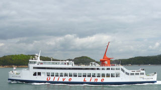 岡山から小豆島へ、近いです。