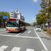 JR姫路駅前から姫路城前まで幅50Mある広い道、日本の道100選に選ばれている