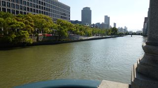 川の緑と沿道の緑