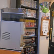 ラーメン屋さんらしい　ドラゴンボール全巻などなど　楽しめるね