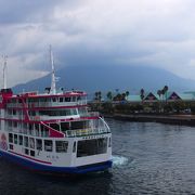 桜島へのプロローグにもってこい！観光ボランティアも乗船してます。