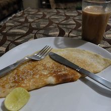 やけにべったりした食感のパンケーキでした。